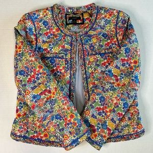 J. Crew Floral Quilted Jacket size 2